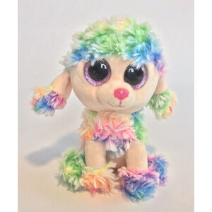 Ty Beanie Boos Poodle Rainbow 6" Plush 2017 Retired Rare